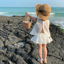 Girls 2024 Summer Clothing Sets Hollow Lace Suit Baby Casual