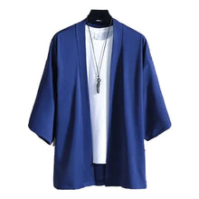 Men's Lightweight Kimono Shirt Seven Sleeve Open Front Cardigan