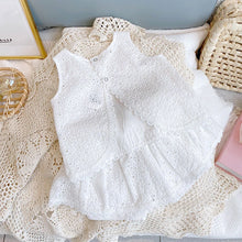 Girls 2024 Summer Clothing Sets Hollow Lace Suit Baby Casual