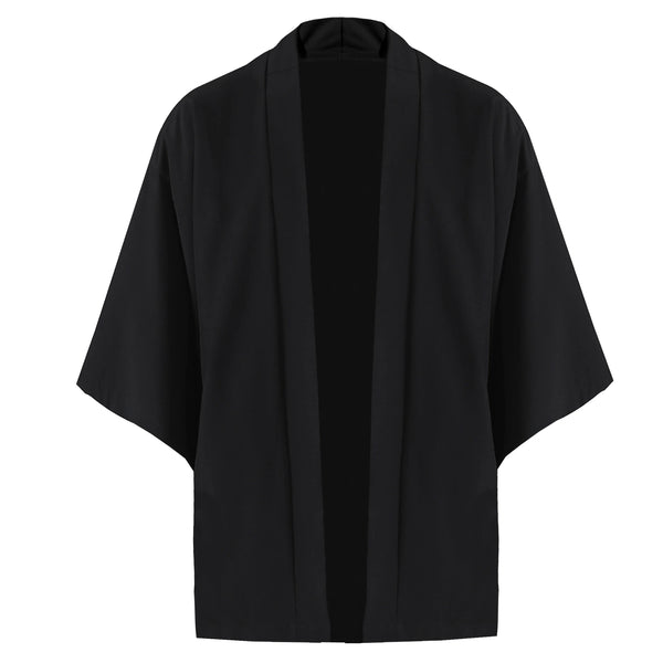 Kimono Men Cloak Kimono Para Hombre Black Coat White Cloak Beach Shirt