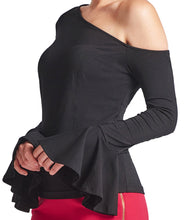 Tova Top - Asymmetric bell sleeve top